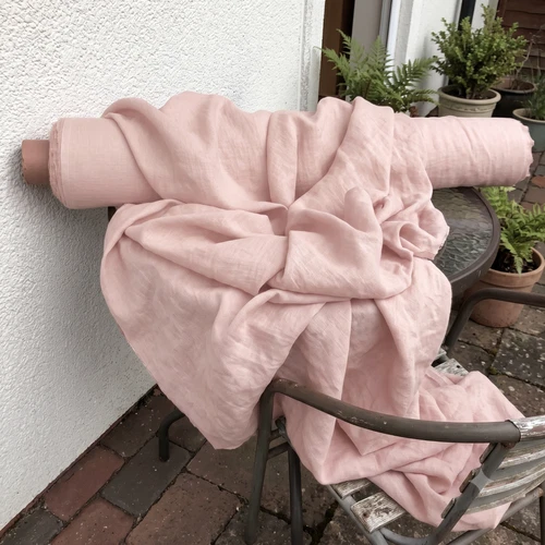 Natural Linen Fabric by the Yard Soft Sewing Material Hand-Dyed 58" Wide - product listing photo
