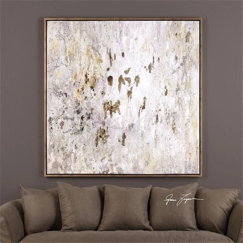 Uttermost Golden Raindrops Firwood and PU Abstract Art in Multi-Color - Picture 2 of 6