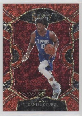 2020-21 Panini Select Concourse Red Disco Prizm 45/49 Daniel Oturu Rookie RC 4k8