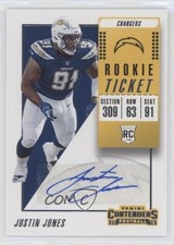 2018 Panini Contenders Rookie Ticket Auto Justin Jones #141 Auto p6a