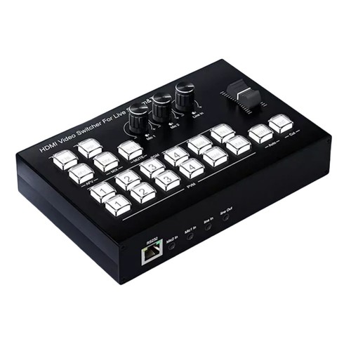 HDMI Video Switcher Mixer Support Multiple Camera Live Streaming OSD PIP MIC - Zdjęcie 13 z 15