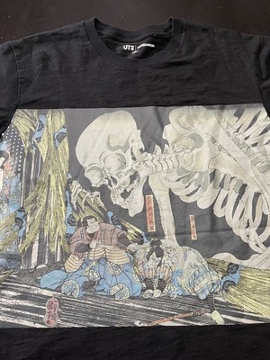 Uniqlo Ukiyo-E Utagawa Kuniyoshi Museum Of Fine Arts Boston T Shirt, Black, XXL