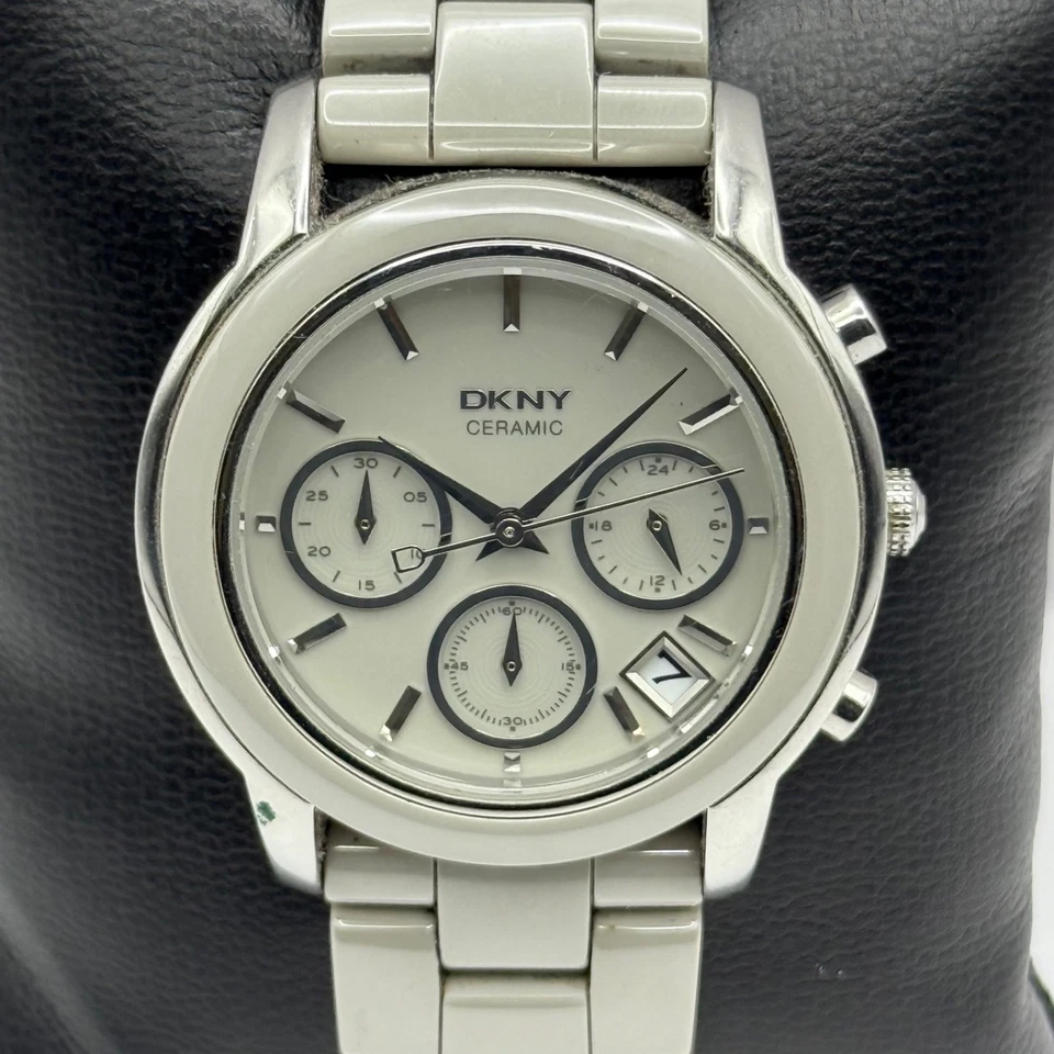 Reloj DKNY Cerámica Cronógrafo Cuarzo Esfera Fecha 38mm NY-8506 Pulsera Unisex Foto 2 de 4