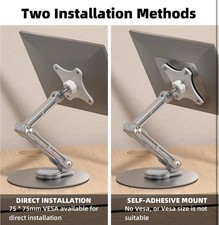 Monitor Arm Desk Mount VESA Stand for 13.3"-18.5" Screens Aluminum Tilt Riser
