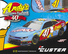2026 COLE CUSTER "ANDY'S FROZEN CUSTARD" #41 NASCAR CUP SERIES POSTCARD