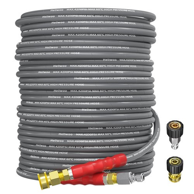 #ad Pressure Washer Hose 100ft 4200PSI with 3 8 Quick Connect 1 4 Commercial Gra... $144.46