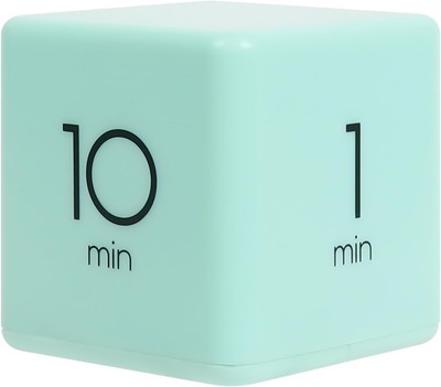 mooas Cube Timer (Mint), Flip Productivity Timer, Time Management, Mint 
