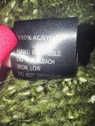 POI Women’s Chunky Oversized Sweater Size Medium Color Green New - Picture 6 of 8