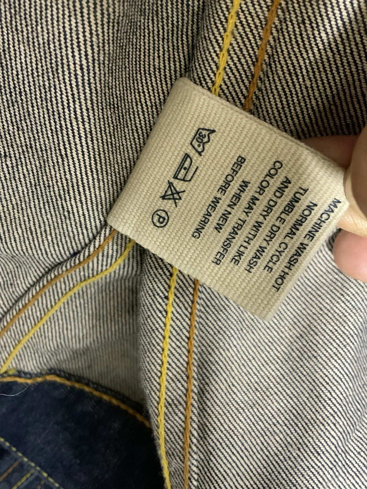 Evisu Maniacs 100% Cotton Dark Blue Denim Jacket  Lot 3720 SZ M PEC image 5