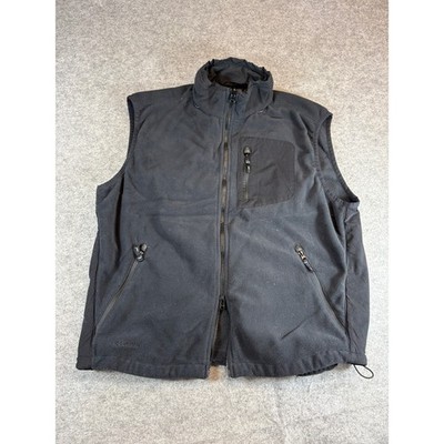 Vintage Y2K Columbia Titanium Interchange Fleece Vest Mens XL Gray Full Zip
