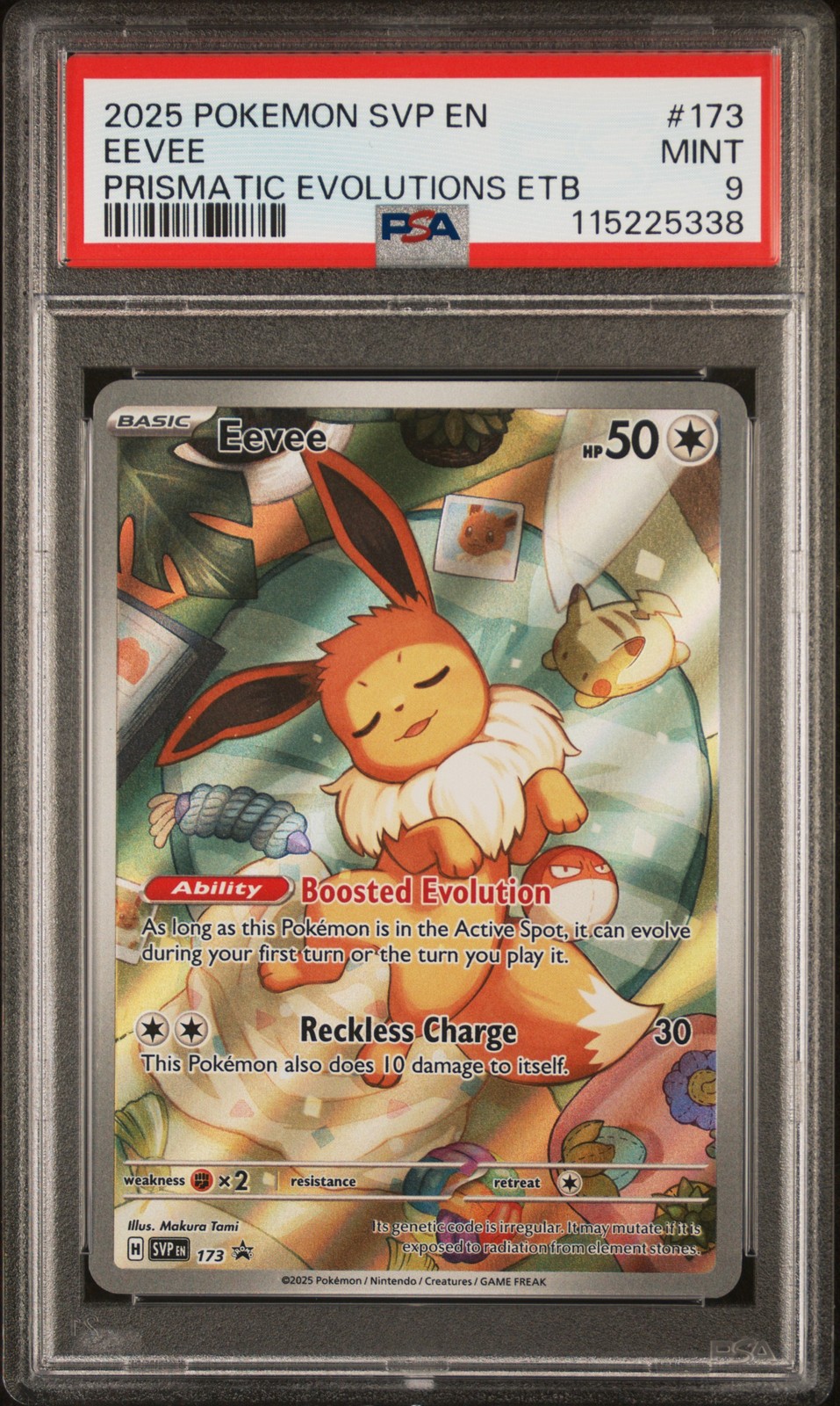 2025 POKEMON SVP EN-SV BLACK STAR PROMO #173 EEVEE PSA 9