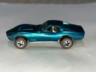 Hot Wheels Custom Corvette Blue Diecast Redlines 1968 1:64 Opening Hood