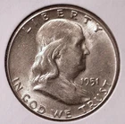 1951 Franklin Half Dollar, BU  #3151