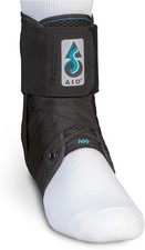 ASO 264016 XL ANKLE STABILIZER LACE UP BRACE W/ STAYS BLACK NIB