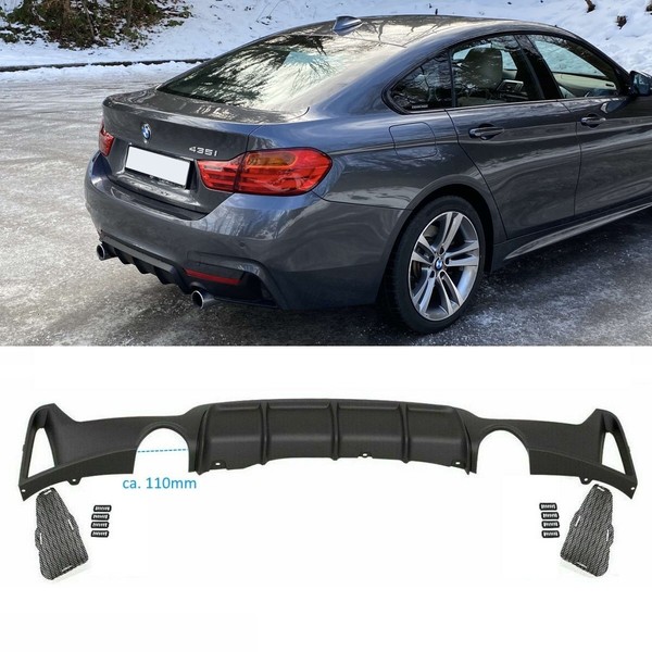 Diffusor Schwarz Sport-Performance 435 Passt FüR BMW F32 F33 F36 M-Paket +Abe*-image