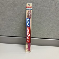 PINK SEALED NOS Vintage Colgate Plus Toothbrush Diamond Shaped Head Soft