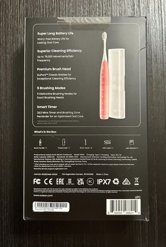 New sealed Oclean Spark Sonic Electric Toothbrush 5 Modes & 6 Brush Heads - Picture 5 of 5