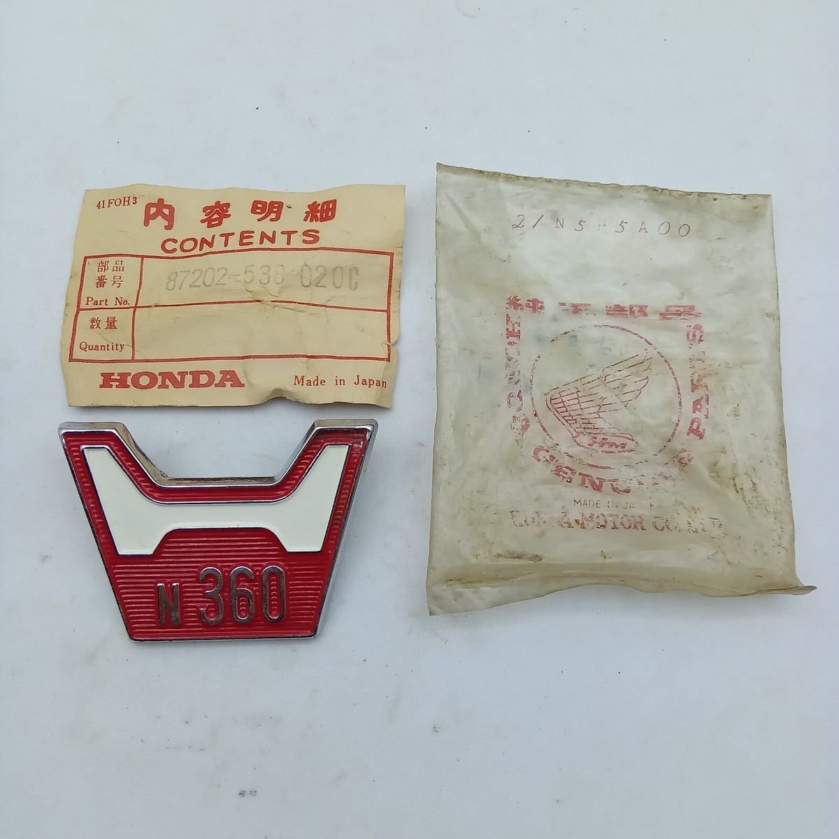 FOR HONDA N360 N 360 SIDE EMBLEM LOGO FENDER NOS GENUINE | eBay