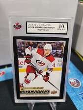 2018-19 U.D. CANVAS #C119 ANDREI SVECHNIKOV YG CANVAS ROOKIE CARD. rookie card picture