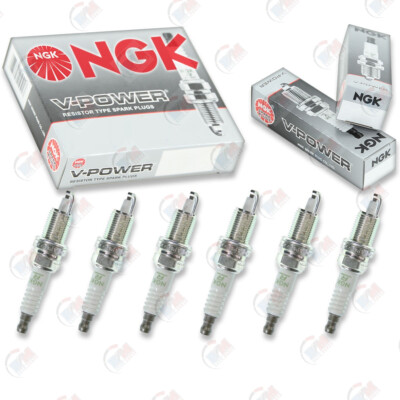 6 pcs NGK V-Power Spark Plugs 1999-2006 for Jeep Wrangler 4.0L L6 4.0L - za