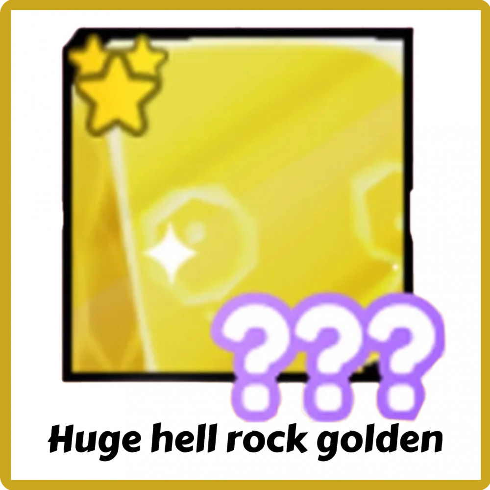 Huge Gold Hell Rock Exclusive on Pet Sim Simulator X PSX on Roblox