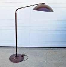 VTG KURT VERSEN MODEL 59022 (TESTED & WORKS) MCM GOOSENECK INDUSTRIAL FLOOR LAMP