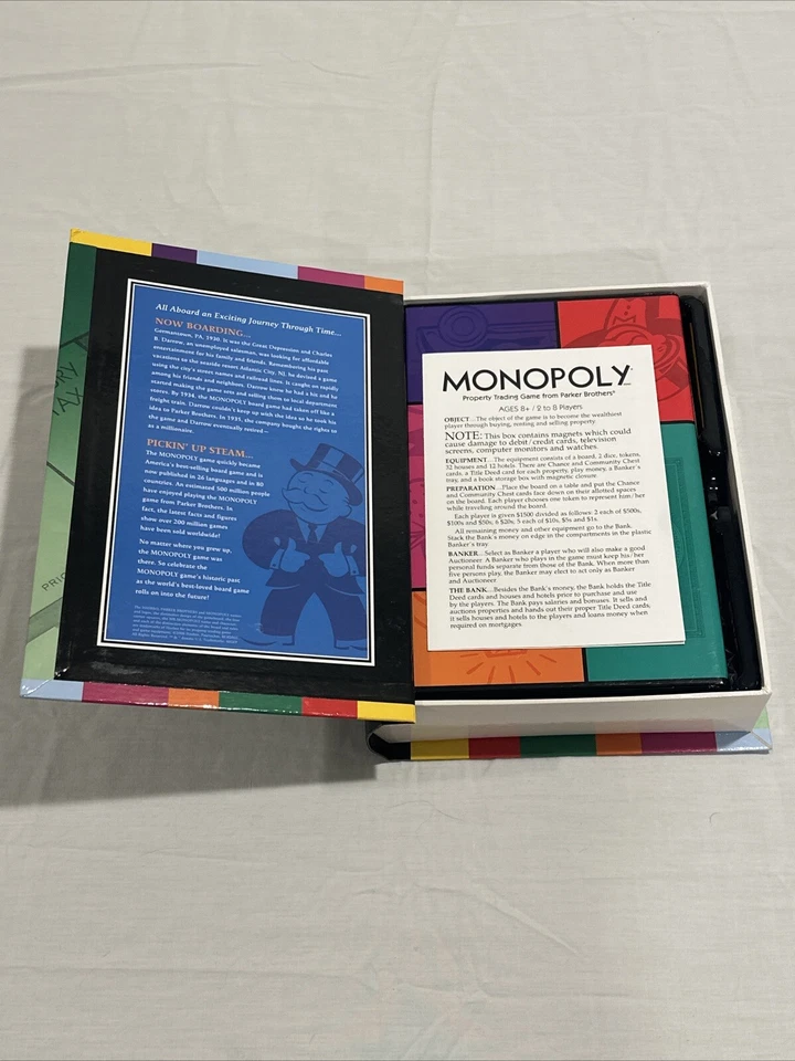 2006 MONOPOLY Game Collection Book Shelf Edition Hasbro New - Image 2 of 4