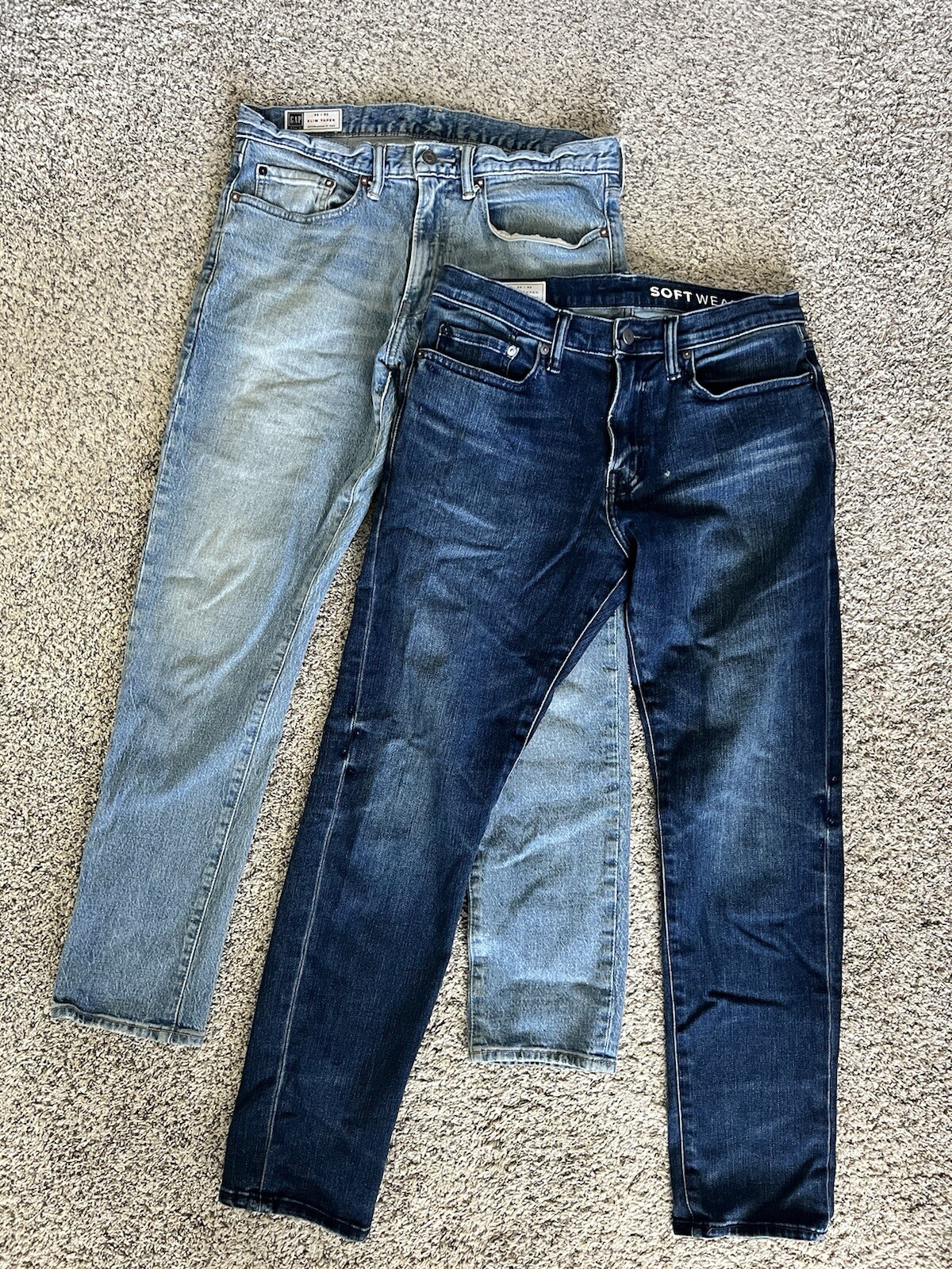 Two Mens GAP Slim Taper 32/30 jeans