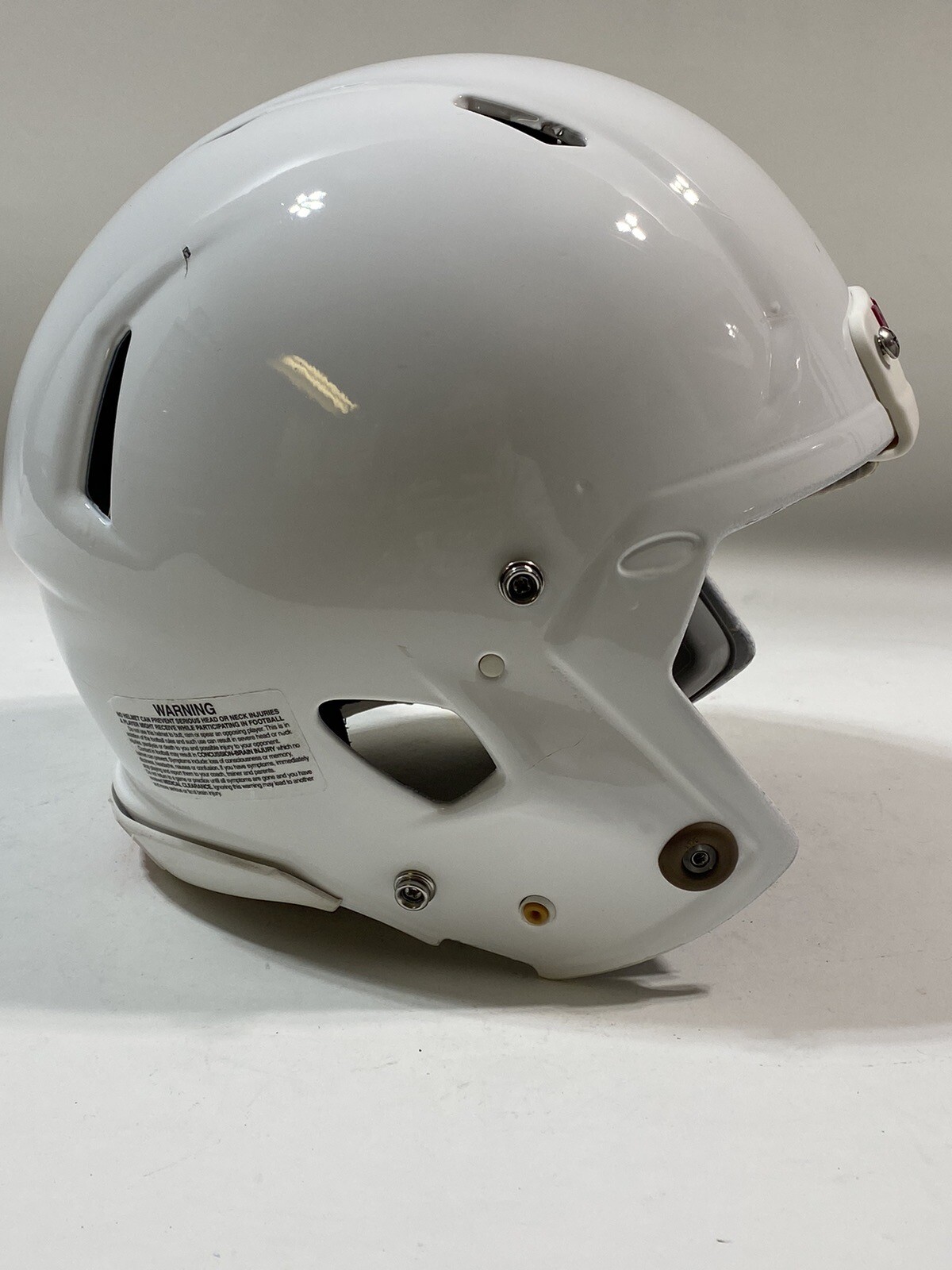 RIDDELL SPEED HIGH GLOSS WHITE FOOTBALL HELMET SIZE ADULT/VARSITY LARGE
