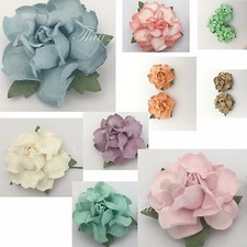 1-1/2" or 3.75cm Solid Pastel Paper Flower Wedding Card Craft Scrapbook Rose R21