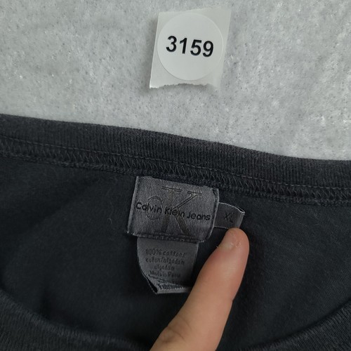 Calvin Klein Jeans Shirt Y2K Black Faded Short Sleeve Adult Mens Size XL Cotton - Picture 8 of 8
