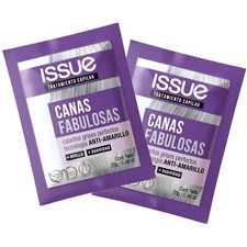 ISSUE Tratamiento Capilar Canas Fabulosas Brillo  Suavidad Anti-Amarillo 2-PK