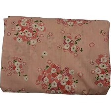 Vintage 70s Wabasso Pink Daisies Floral Fitted Double Full Sheet 137 X 190 cm
