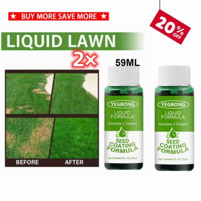 2× Garden Lawn  Liquid Spray Hydro Mousse Household Lawn Grass Growth liquid US