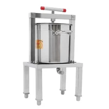 Grape Press 3.5 Gallon Stainless Steel Fruit Wine Press with Height Adjustable