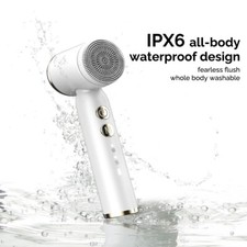 Electric Facial cleansing brush, waterproof, 3 speeds, 6 heads, Hot/cold