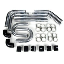 Rev9 2.5 Universal Aluminum Intercooler Turbo Piping Pipe Kit Siliconeclamp