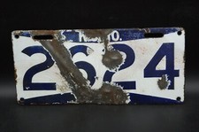 1912 KANSAS CITY MISSOURI License Plate - Porcelain # 2624