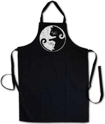 Cats Yin & Yang Grillschürze Kochschürze and Cat Circle Symbol Sign Fun Lover