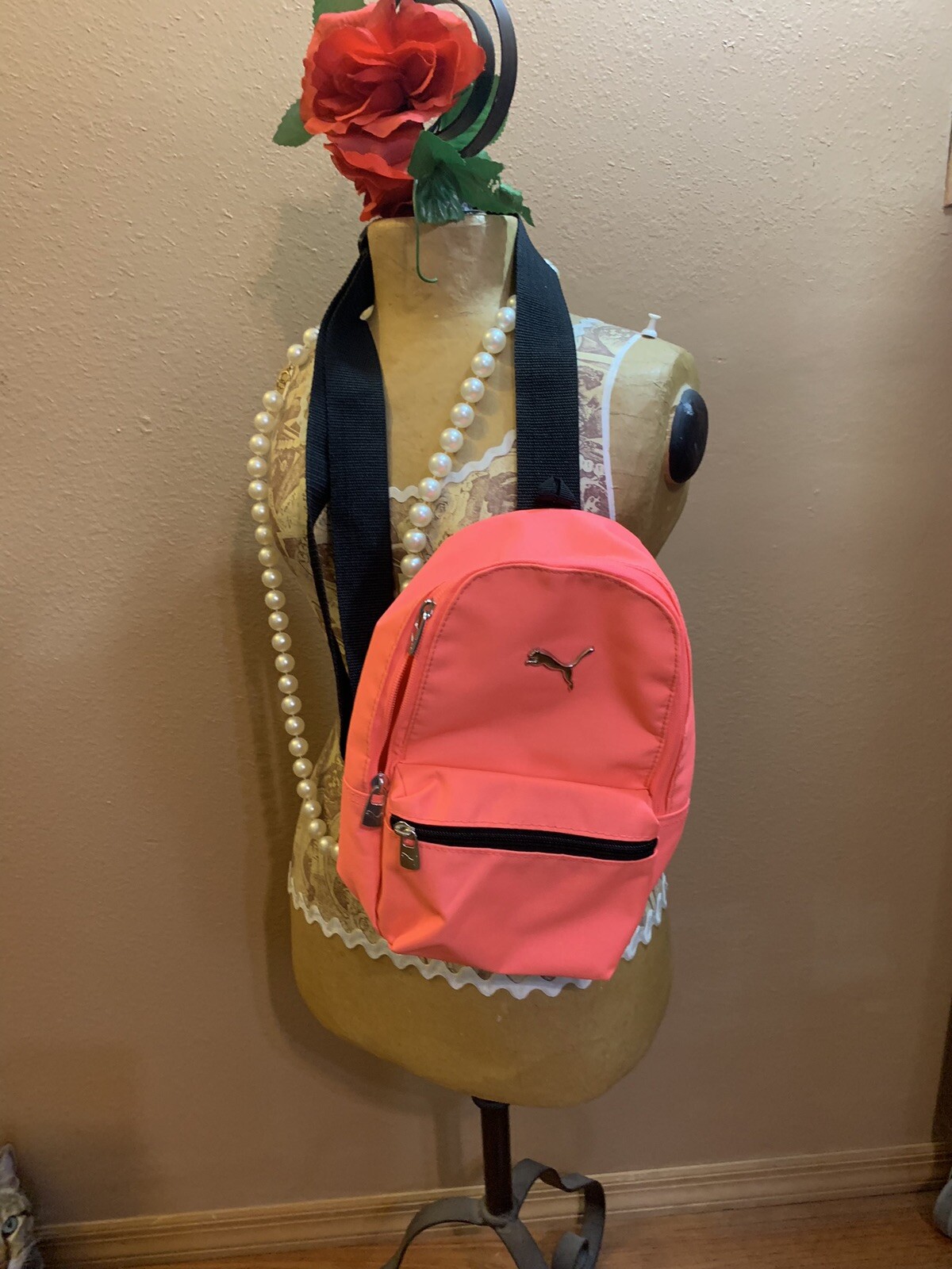 Puma Neon Pink Sling Backpack Gem