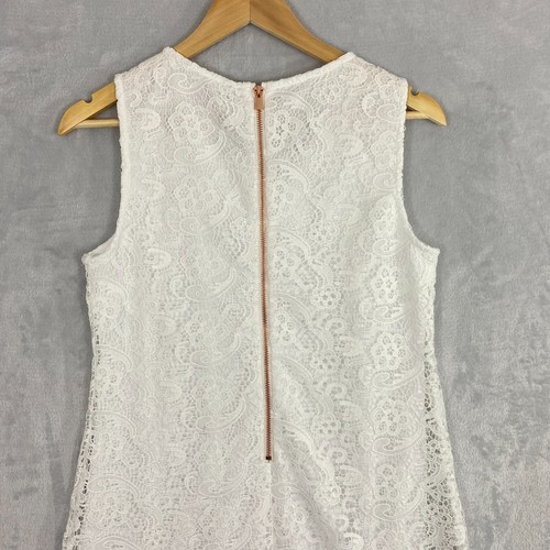 Nuevo con etiquetas Vestido Midi Soft Surroundings Blanco Encaje Talla 6P Madelyn Forrado Ducha $160 - Imagen 15 de 18