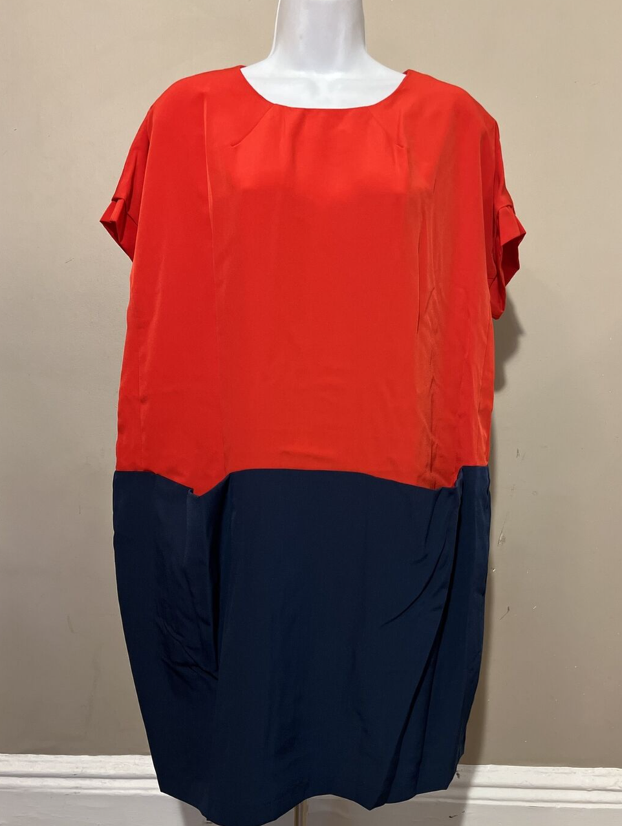 NWT 240 BCBG Max Azria Colorblock Shift Dress w/Pockets M
