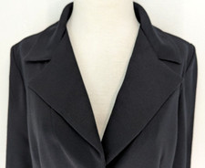 Vtg Kolortron Koret Women's 2 Button Blazer Black Jacket Usa Made Size 14 Veuc!*