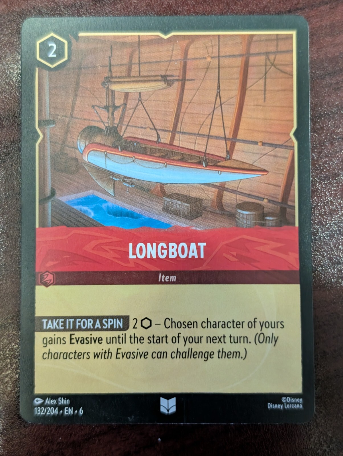 Lorcana Longboat 132/204 Uncommon Normal Azurite Sea NM MLC