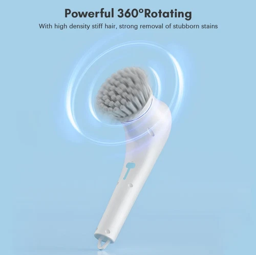 Electric Cordless Cleaning Brush Spin Scrubber Turbo Scrub Cleaner Rechargeable - Picture 9 of 10