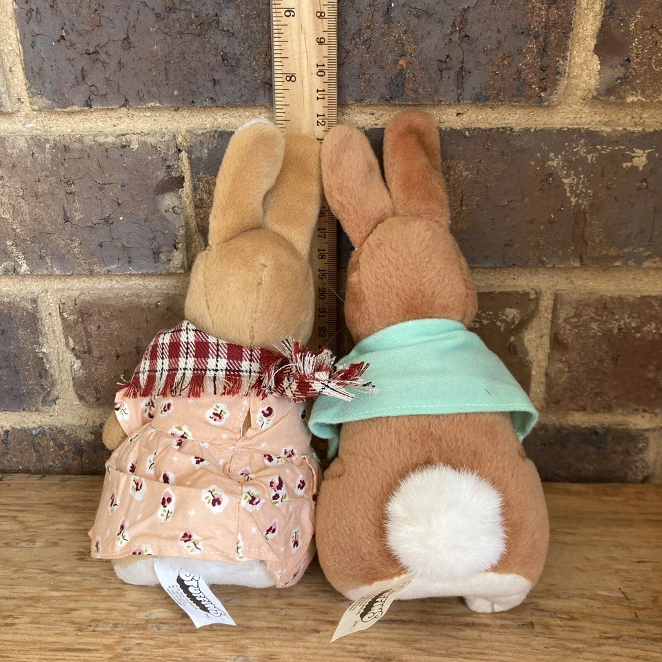 2 conejitos de peluche Peter Cottontail’s Fairy Tail Friends Peter And Mrs. Cottontail Foto 3 de 4