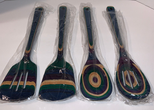 NUEVO BALTIQUE Mumbai Collection Juego de Utensilios de 4 Piezas Tiene Aspecto "TIE DYE" - Imagen 13 de 17