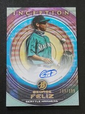 George Feliz 2022 Bowman Inception Prospect Autograph 209/399 Baseball Card