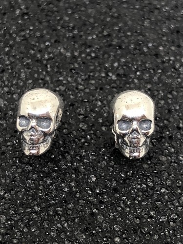 Skull stud earrings solid sterling silver including butterfly's 🇬🇧 - Picture 6 of 8