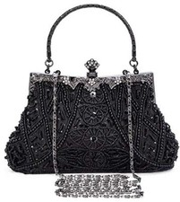 1920s Beaded Clutch Evening Bags for Women Formal Bridal Wedding Clutch Purse